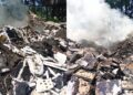 Garda de Mediu Suceava i-a făcut plângere penală unei firme din Gura Humorului, care a incendiat deșeuri din carton asfaltat și polistiren