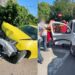 Două mașini s-au tamponat pe serpentinele din municipiul Suceava, din cauza neopririi la indicatorul STOP