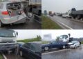 VIDEO Patru autovehicule implicate într-un accident rutier în apropierea șoselei de centură a Sucevei. Trei persoane au fost preluate de ambulanțele ajunse la fața locului