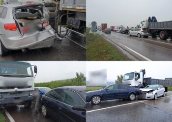 VIDEO Patru autovehicule implicate într-un accident rutier în apropierea șoselei de centură a Sucevei. Trei persoane au fost preluate de ambulanțele ajunse la fața locului