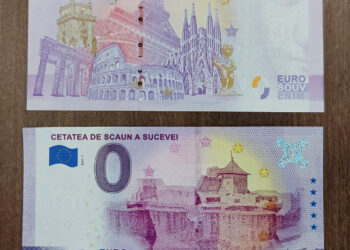 Muzeul Național al Bucovinei a lansat bancnota de 0 euro cu imaginea Cetății de Scaun a Sucevei