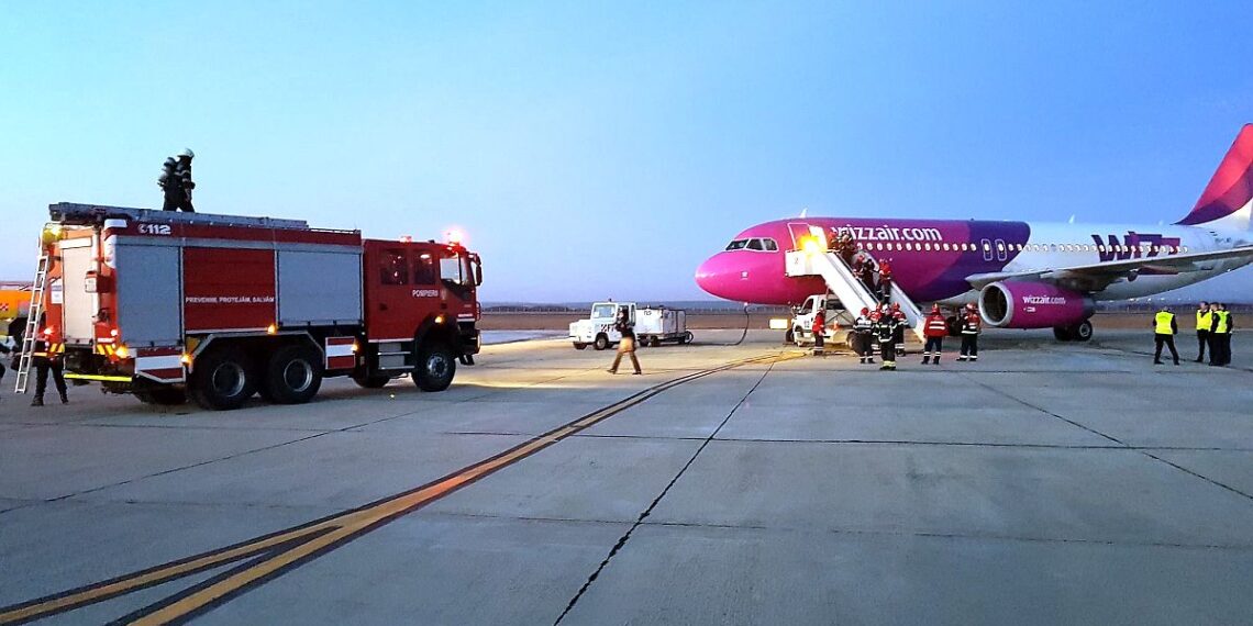 Pompierii vor desfășura miercuri un exercițiu pe pista Aeroportului Internațional ”Ștefan cel Mare” Suceava