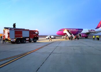 Pompierii vor desfășura miercuri un exercițiu pe pista Aeroportului Internațional ”Ștefan cel Mare” Suceava