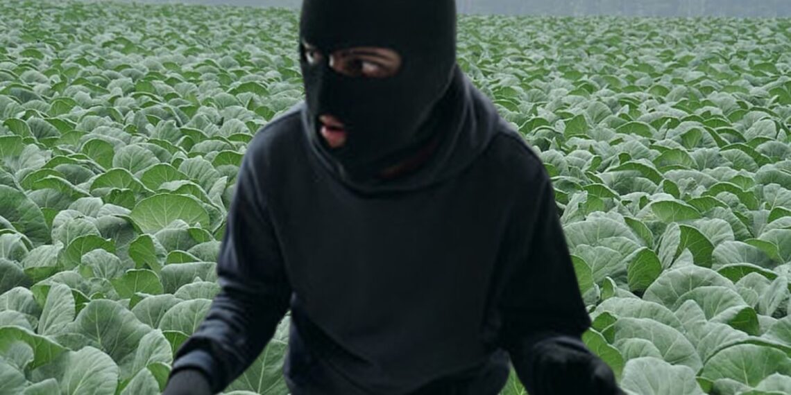 Un localnic din Milișăuți a surprins două persoane ce au dat iama în lanul său cu varză. Hoții au reușit să fure opt verze