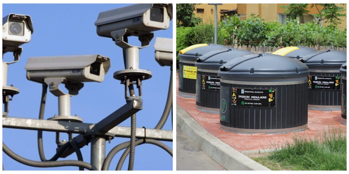 Primăria Suceava a emis autorizația de construire pentru montarea camerelor de supraveghere la containerele de gunoi îngropate și semiîngropate din oraș