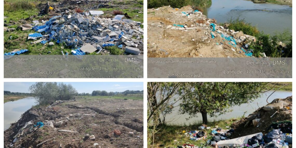 FOTO Pentru gropile de gunoi pe care gospodarii din Bosanci le-au amenajat ilegal pe malul drept al râului Suceava au fost aplicate amenzi de 115.000 de lei: „Garda de Mediu Suceava va proceda la sesizarea organelor de cercetare penală”