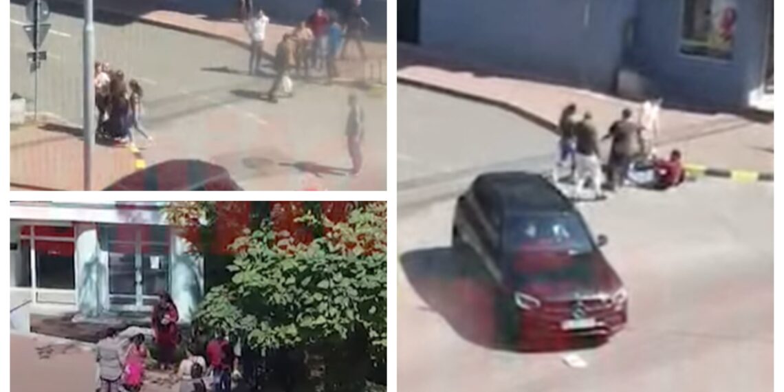 VIDEO Dosar penal pentru tulburarea ordinii și liniștii publice, după ce mai multe persoane de etnie rromă s-au luat la bătaie în centrul Sucevei din cauza relației a doi tineri