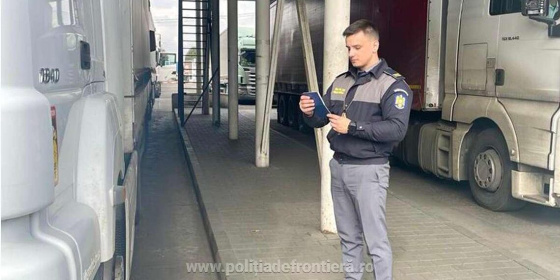 Polițiștii de frontieră din Siret l-au prins pe un ucrainean, șofer de camion, cu permis de conducere fals