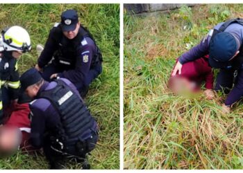 Jandarmii din Vatra Dornei au salvat un bărbat care s-a aruncat de pe o balustradă de protecție a râului Dorna