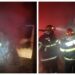 VIDEO O autoutilitară a luat foc pe raza localității Preutești