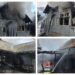 FOTO Gospodăria unei bătrâne de 85 de ani din zona Frasin a fost distrusă de un incendiu. Victima a ajuns la spital cu arsuri pe față și un traumatism la piciorul stâng