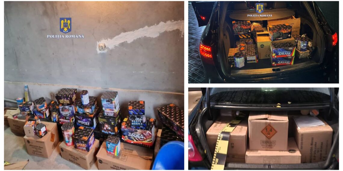 Polițiștii suceveni bagă spaima în comercianții neautorizați de petarde și artificii. Peste o tonă de materiale pirotehnice au fost confiscate în trei zile