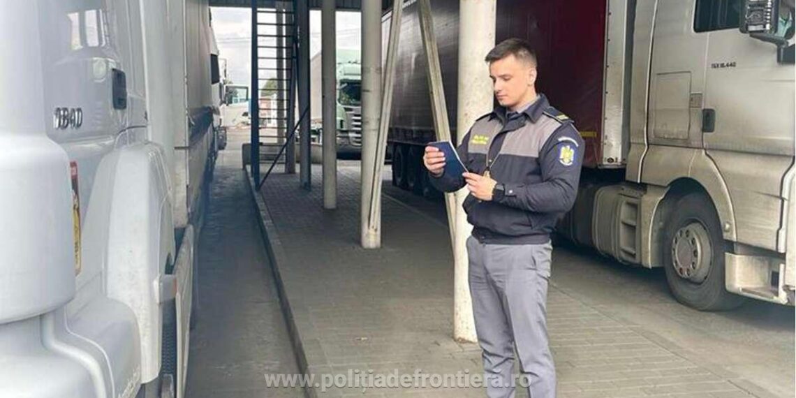 Polițiștii de frontieră de la PTF Siret au identificat un ucrainean cu permis de conducere fals, la volanul unui camion