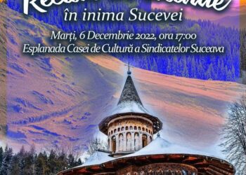 Ansamblul ”Ciprian Porumbescu” va susține un recital de colinde pe esplanada Casei de Cultură a Sucevei, la data de 6 decembrie