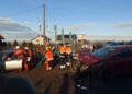 VIDEO Accident rutier între două autoturisme pe raza localității Cumpărătura. Două persoane au fost rănite, dintre care una a fost transportată la spital
