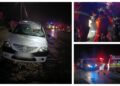 FOTO Doi pietoni au fost loviți de un autoturism pe raza localității Drăgușeni. Un bărbat de 67 de ani a murit la fața locului