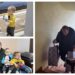 Ședință foto cu o familie de cvadrupleți, de Moș Nicolae. Președintele CJ Suceava și primarul din Șcheia au oferit cadouri și speranțe