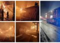 FOTO Incendiu de proporții în comuna Gălănești, manifestat la patru gospodării. Pompierii au intervenit cu 14 autospeciale de stingere. Două persoane au suferit arsuri, iar alte două au avut atacuri de panică