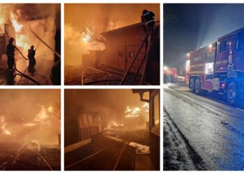 FOTO Incendiu de proporții în comuna Gălănești, manifestat la patru gospodării. Pompierii au intervenit cu 14 autospeciale de stingere. Două persoane au suferit arsuri, iar alte două au avut atacuri de panică