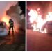 FOTO Două autoturisme au fost incendiate intenționat în municipiul Rădăuți, în a doua zi de Crăciun