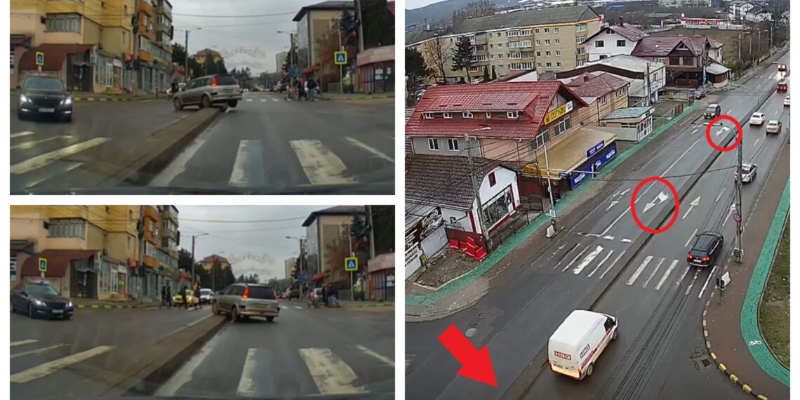 VIDEO Suceava, municipiul reședință de județ cu marcaje rutiere în bătaie de joc și șoferi care circulă ca pe câmp