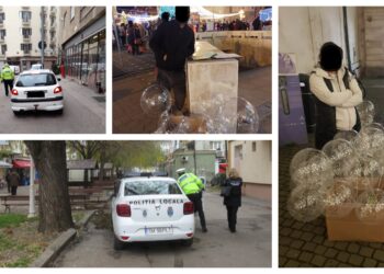 Polițiștii locali nu au astâmpăr, în Timișoara. Aceștia prind hoți, sancționează șoferii care parchează aiurea și nu-i iartă pe comerciații care vând baloane cu led, parfumuri și alte obiecte fără autorizație în zona Târgului de Crăciun