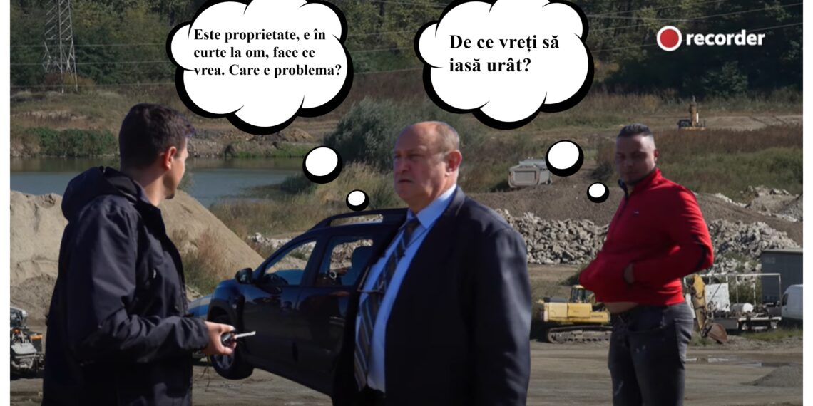 VIDEO Jurnalistul Alex Nedea de la Recorder, din nou în Bucovina. Acesta a ”admirat” balastiera și stația de betoane de pe imașul sătesc dintre Șcheia și Mihoveni, unde trebuia să fie amenajat un lac de agrement