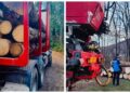Jandarmii din Gura Humorului au depistat un camion care transporta ilegal 7,15 metri de material lemnos