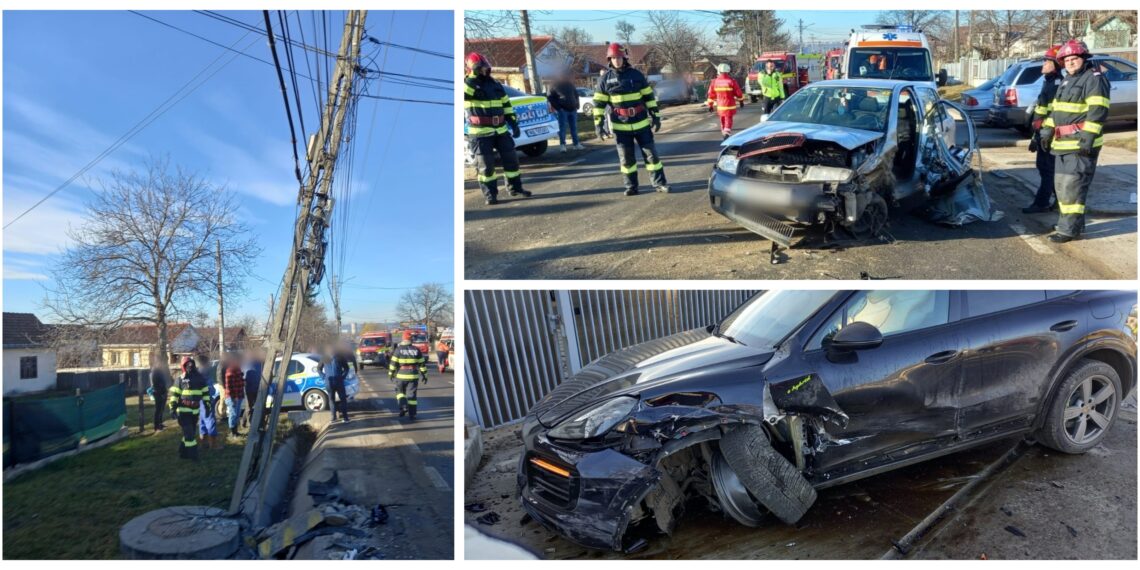 FOTO Accident rutier pe raza localității Plopeni. Două persoane au primit îngrijiri medicale la fața locului, dar au refuzat transportul la spital
