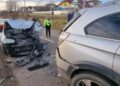 FOTO Accident rutier între două autoturisme pe raza localității Todirești. Două persoane au fost transportate la spital