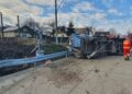 FOTO Coliziune între un tren și o autoutilitară pe raza localității Stroiești. Nicio persoană nu a necesitat îngrijiri medicale