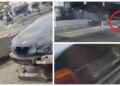 VIDEO Amendă de 870 de lei pentru un șofer de BMW care a distrus gardul Mănăstirii ”Luca Arbure” din Arbore. Polițiștii l-au găsit după ce a apărut o filmare pe Facebook