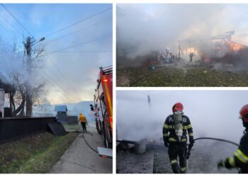 VIDEO O gospodărie din Ilișești s-a făcut scrum după un incendiu izbucnit din cauza unei instalații ornamentale