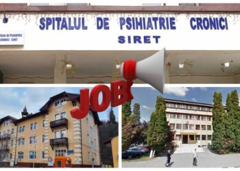 Se fac angajări la Spitalul de Psihiatrie Cronici din Siret, Spitalul Municipal Vatra Dornei și Spitalul Orășenesc Gura Humorului