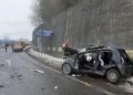 FOTO Grav accident rutier la ieșire din Câmpulung Moldovenesc spre Pojorâta, între un autotren și un autoturism