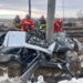 VIDEO Grav accident între un tren și un autoturism, pe raza localității Prelipca. Două femei au murit, iar doi copii au fost transportați la spital