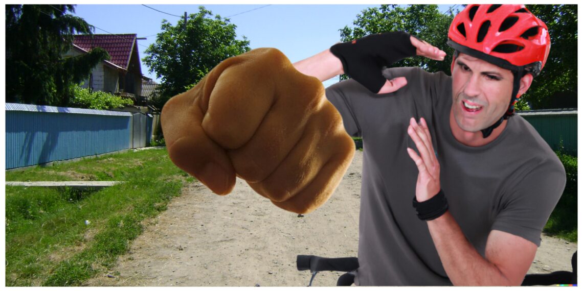 2.000 de lei amendă penală pentru un bărbat care l-a bătut pe un biciclist pe motiv că îl vorbește de rău prin sat