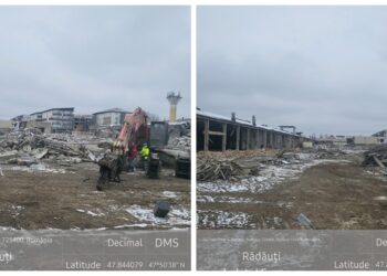 FOTO Garda de Mediu Suceava a sancționat contravențional operatorul Mobila Rădăuți SA cu 30.000 de lei amendă pentru că s-a apucat de demolări fără aviz de mediu