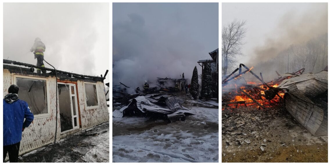 FOTO Incendiu de proporții la o gospodărie din Panaci