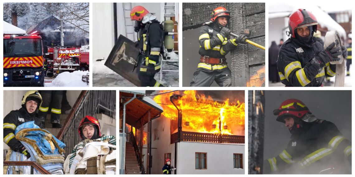 VIDEO Incendiu puternic la Mănăstirea Sihăstria Putnei. Au ars bunuri și obiecte bisericești. Pompierii militari au intervenit cu opt autospeciale de stingere