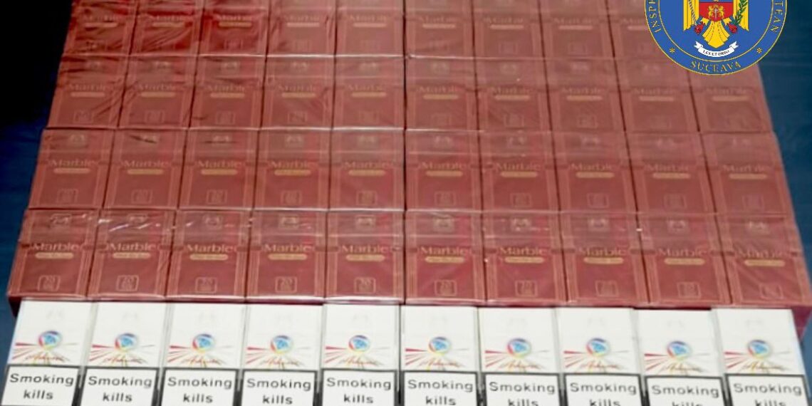 O fălticeneancă a ticsit 120 de pachete de țigări de contrabandă într-un rucsac. Soțul tinerei urma să vândă marfa în Piața Agroalimentară Fălticeni