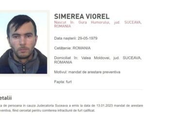Un hoț din Valea Moldovei, dat în urmărire națională, a fost săltat din casă și introdus în Arestul IPJ Suceava