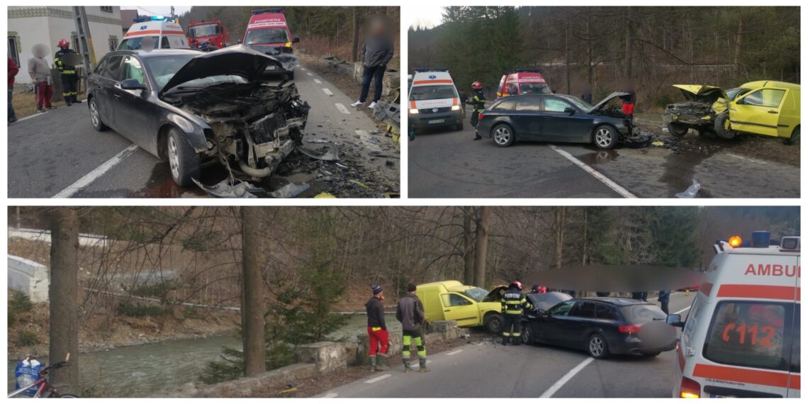 FOTO Accident rutier pe raza localității Crucea. Trei persoane au fost transportate la spital