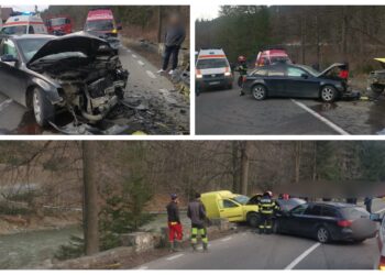 FOTO Accident rutier pe raza localității Crucea. Trei persoane au fost transportate la spital