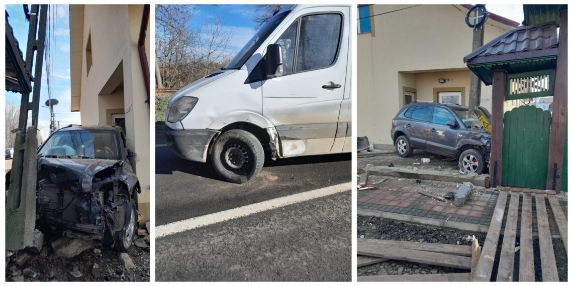 FOTO Accident rutier între două autovehicule, pe raza localității Vicovu de Jos. Două femei au fost transportate la spital