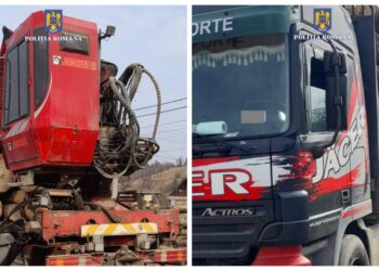 FOTO Polițiștii suceveni au confiscat un camion care transporta ilegal peste 15 metri cubi de material lemnos