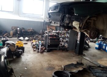 FOTO 3.000 de lei amendă pentru un atelier de dezmembrări auto, din Rădăuți, pentru că funcționa fără autorizație de mediu