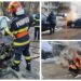 FOTO Incendiu la un autoturism în zona Trezorerie din municipiul Suceava