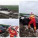 VIDEO Un tânăr de 20 de ani a fost declarat decedat, după ce BMW-ul cu numere de Vâlcea în care se afla a zburat de pe șoseaua de centură a Sucevei