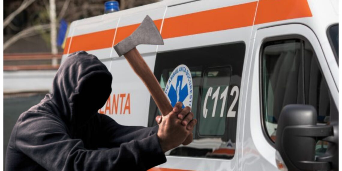 Un an și o lună de închisoare cu suspendare pentru un individ care a fugărit un echipaj de ambulanță cu toporul, iar pe urmă s-a înarmat cu o lopată și l-a amenințat pe un polițist cu moartea și incendierea locuinței